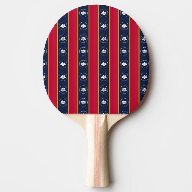 New 2020 Mississippi Flag Stripes Ping Pong Paddle (Front)
