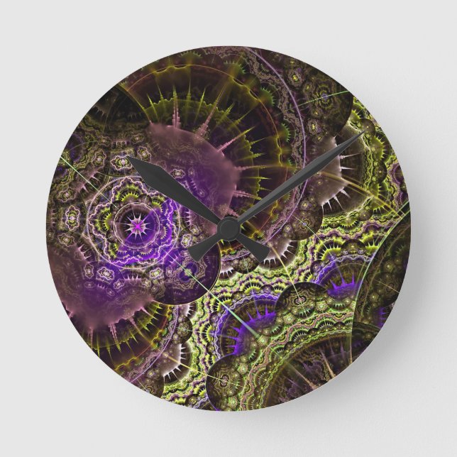 New Abstract Art Acrylic Print Round Clock (Front)