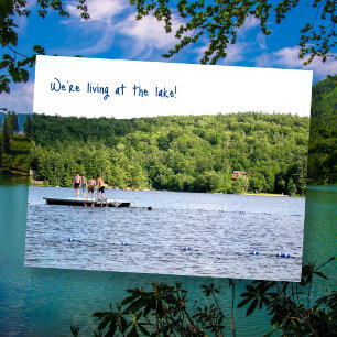 New Address at the Lake Moving Announcement Postcard