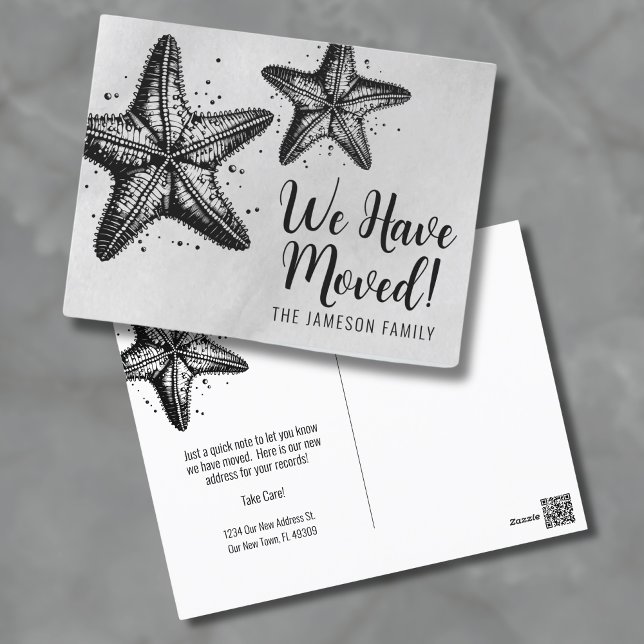 New Address Beach Moving Announcement Card (Beach Moving Announcement Card)