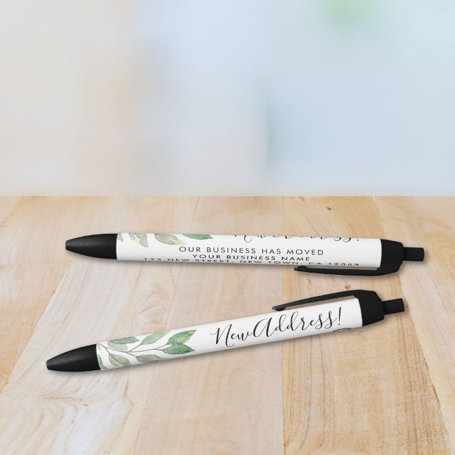 New Address Business Greenery Black Ink Pen (Creator Uploaded)
