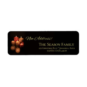 New Address Candles Christmas label