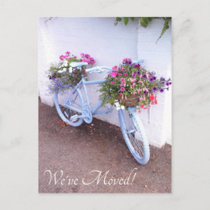 New Address Card - Floral Bicycle