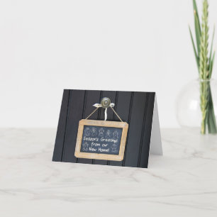 New Address Chalkboard Christmas Card