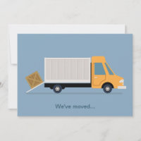 New Address Change Moving Truck Cute Blue
