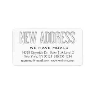 "New Address" Change Notification Label