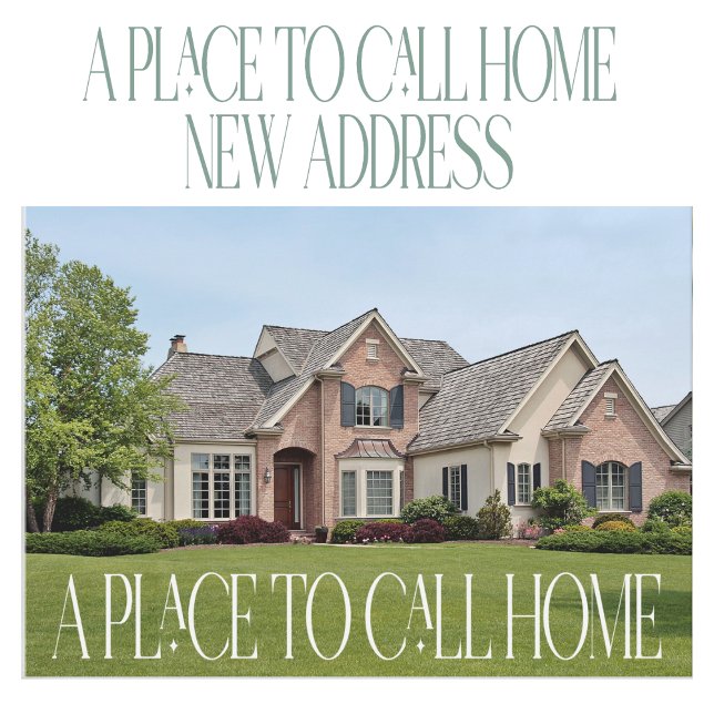 New Address Change of Address Home Photo Moving  Announcement (New Address Change of Address Home Photo Moving Announcement Card.)