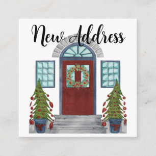 New Address Christmas home Enclosure Card