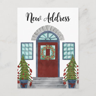 New Address Christmas home Postcard