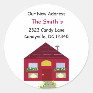 New Address Classic Round Sticker