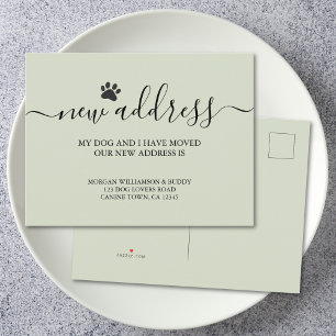 New Address Dog Moving Announcement Postcard