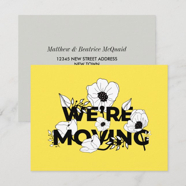 New Address Floral | Moving Announcement (Front/Back)