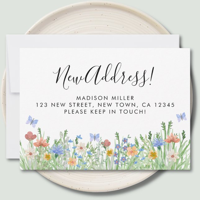 New Address Floral Moving  Announcement (Creator Uploaded)