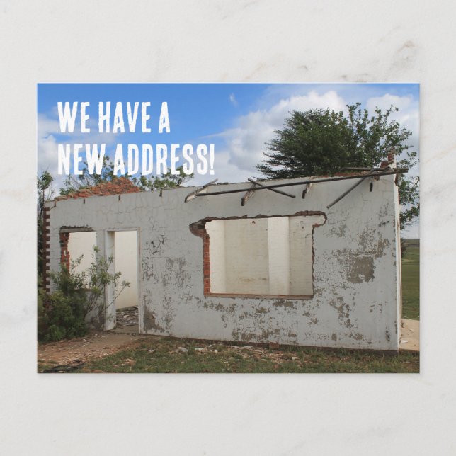 New Address Funny We Have Moved Announcement Postcard (Front)