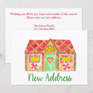 New Address Gingerbread House Invitation