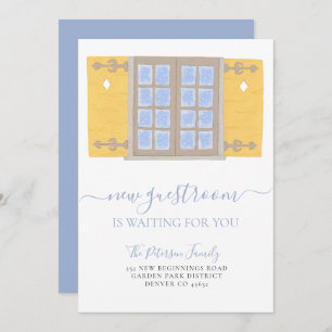 New address guest room modern moving announcement