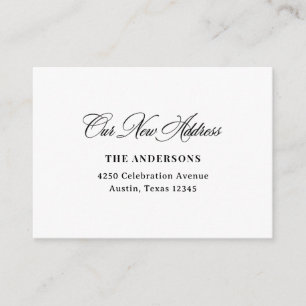 New Address Insert Classic Luxe Calligraphy