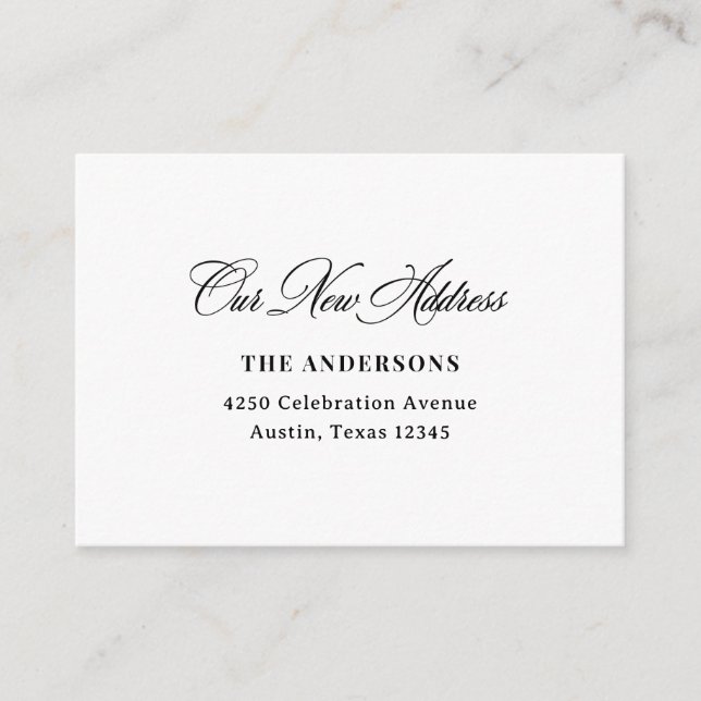 New Address Insert | Classic Luxe Calligraphy (Front)