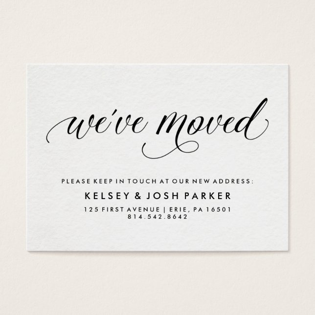 New Address Insert | Modern Elegant Typography (Front)