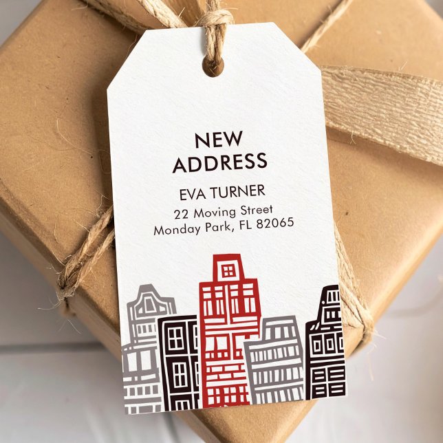 New Address label with Red & Black Buildings  (Creator Uploaded)