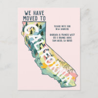 NEW ADDRESS Moved to California State Map