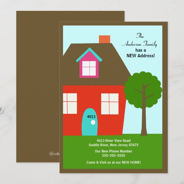 New Address Moving Announcement (Front/Back)