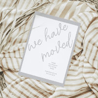 New Address Moving Announcement | Cool Gray