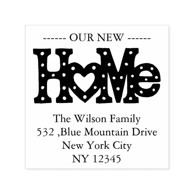 New Address Moving Announcement Return Address Self-inking Stamp (Design)
