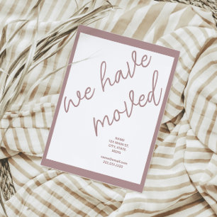 New Address Moving Announcement Rose Taupe