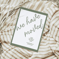 New Address Moving Announcement | Sage Green