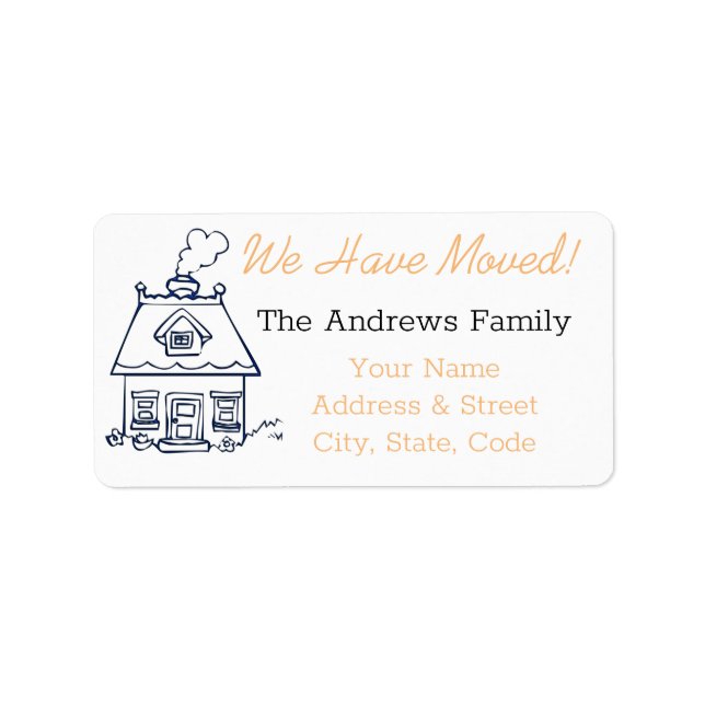 New Address Moving Announcement Stickers (Front)