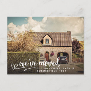 New Address Moving House Home Photo Postcard