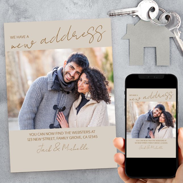 New Address Photo and Casual Script Moving Announcement (Creator Uploaded)