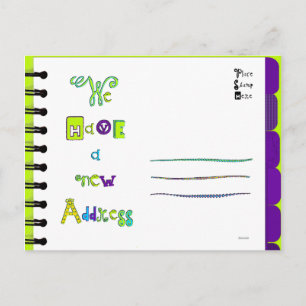 New Address Postcard 'P-T'