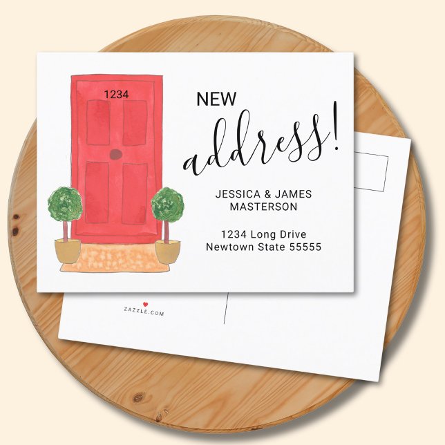 New Address Red Door Announcement Postcard (Creator Uploaded)