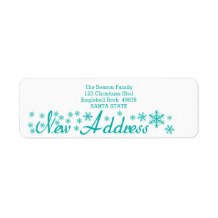 New Address Snowflake Christmas