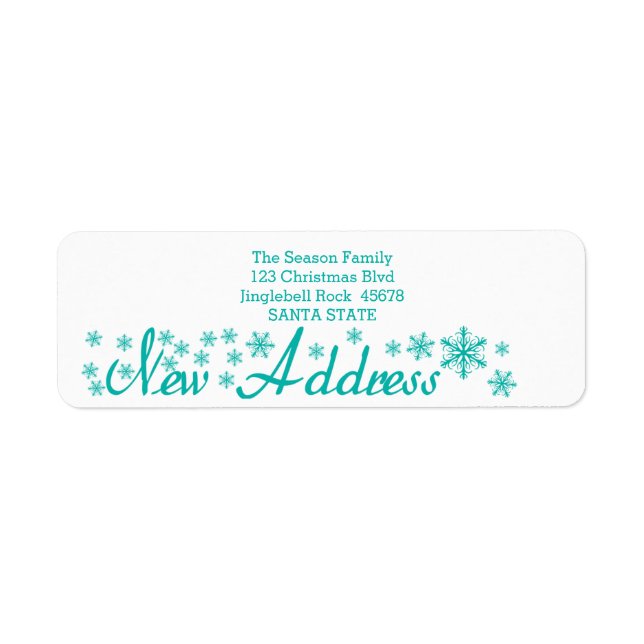 New Address Snowflake Christmas (Front)