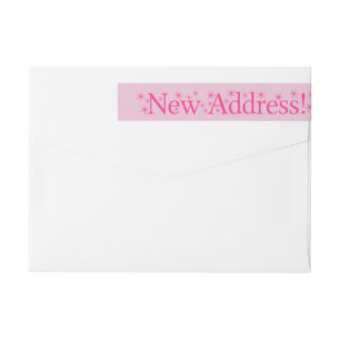 New Address Snowflake Christmas Wrap Around Label