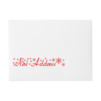 New Address Snowflake Christmas Wraparound Address Label