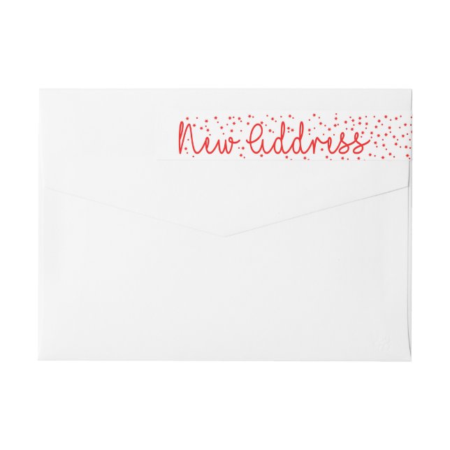 New Address Snowflake wraparound label (Back)