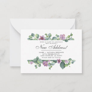 New Address We’ve Moved Botanical Eucalyptus Card