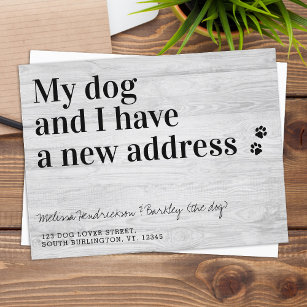 New Address We've Moved Dog Moving Announcement Postcard