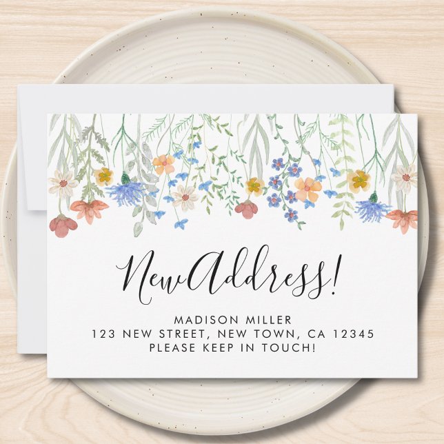 New Address Wildflowers Moving  Announcement (Creator Uploaded)