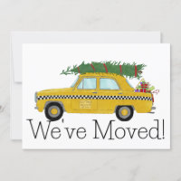 New Address Yellow Cab Taxi Christmas tree