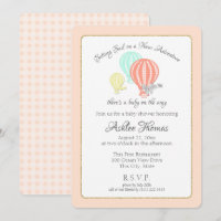 New Adventure Hot Air Balloons Baby Shower