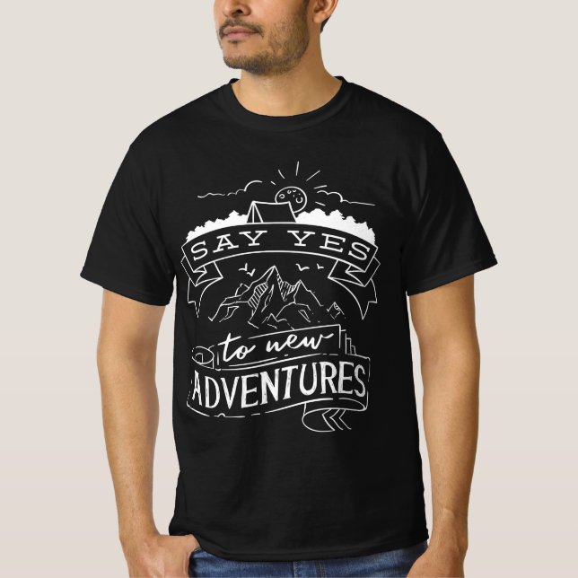 New Adventures Camping gift T-Shirt (Front)