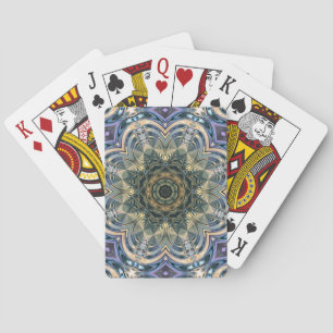 New Age Bohemian Yoga Blue Purple Mandala Playing Cards