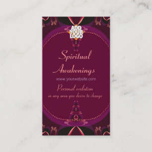 New Age Digital Lage w/ Logo Burgundy Business Car Business Card