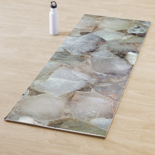 New Age Elegant White Quartz (Double Sided)  Yoga Mat