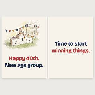 New Age Group Funny 40th Birthday Runner Card